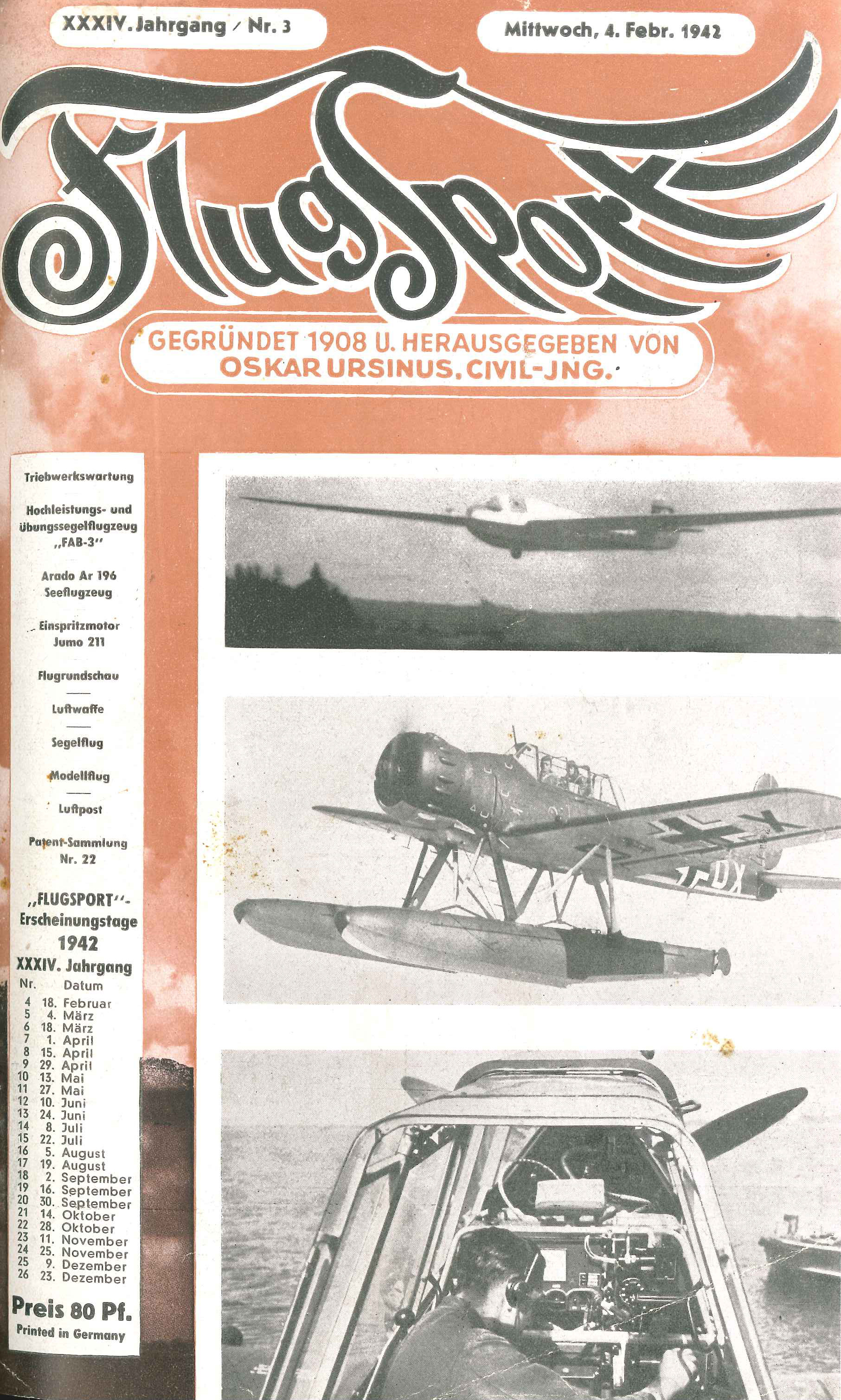 Flugsport 1942 - Heft 3/1942