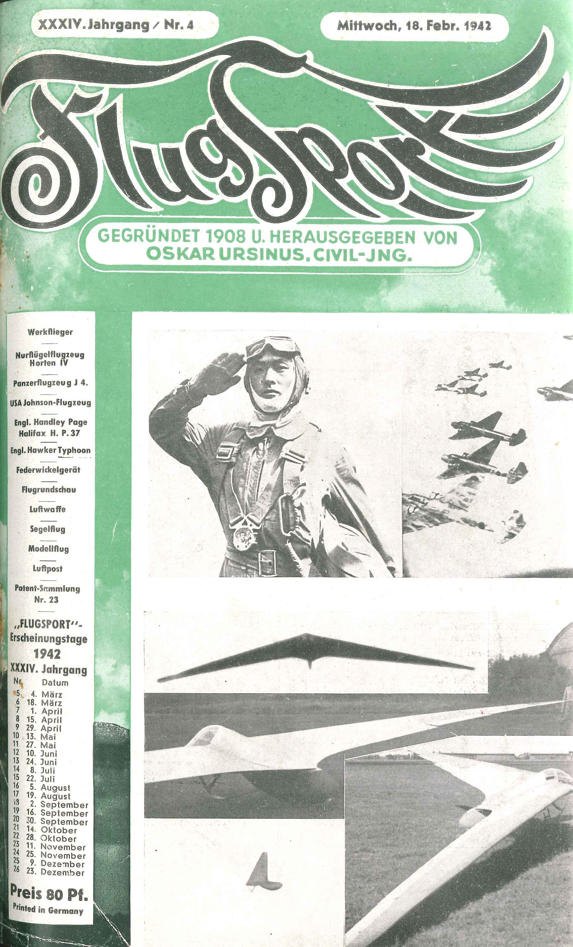 Flugsport 1942 - Heft 4/1942