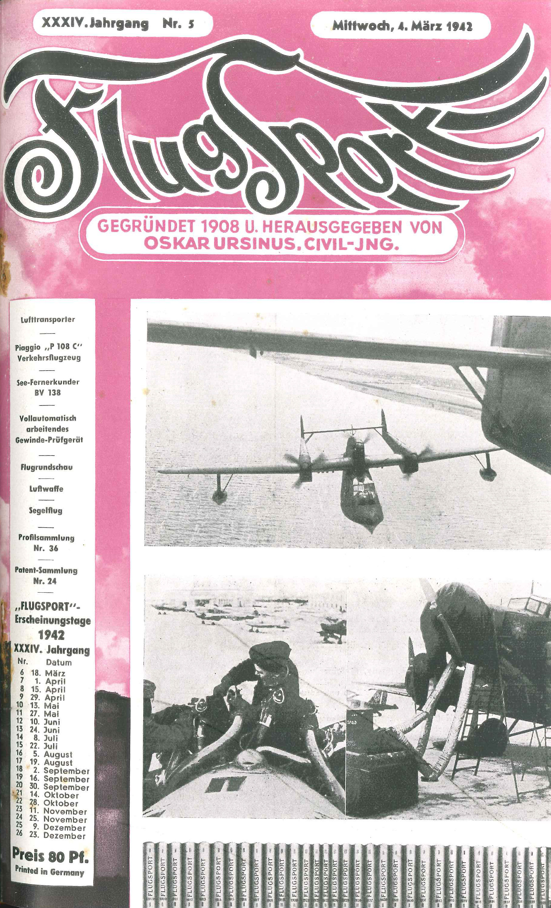 Flugsport 1942 - Heft 5/1942