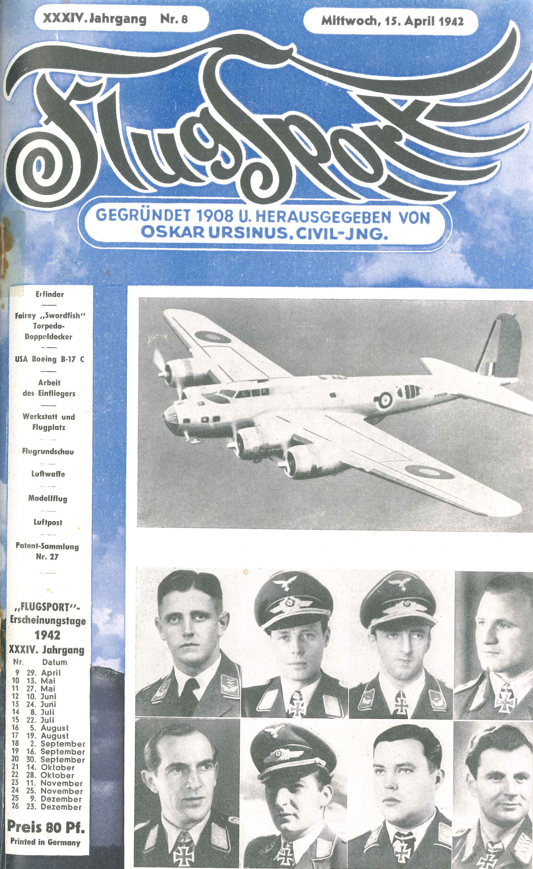 Flugsport 1942 - Heft 8/1942
