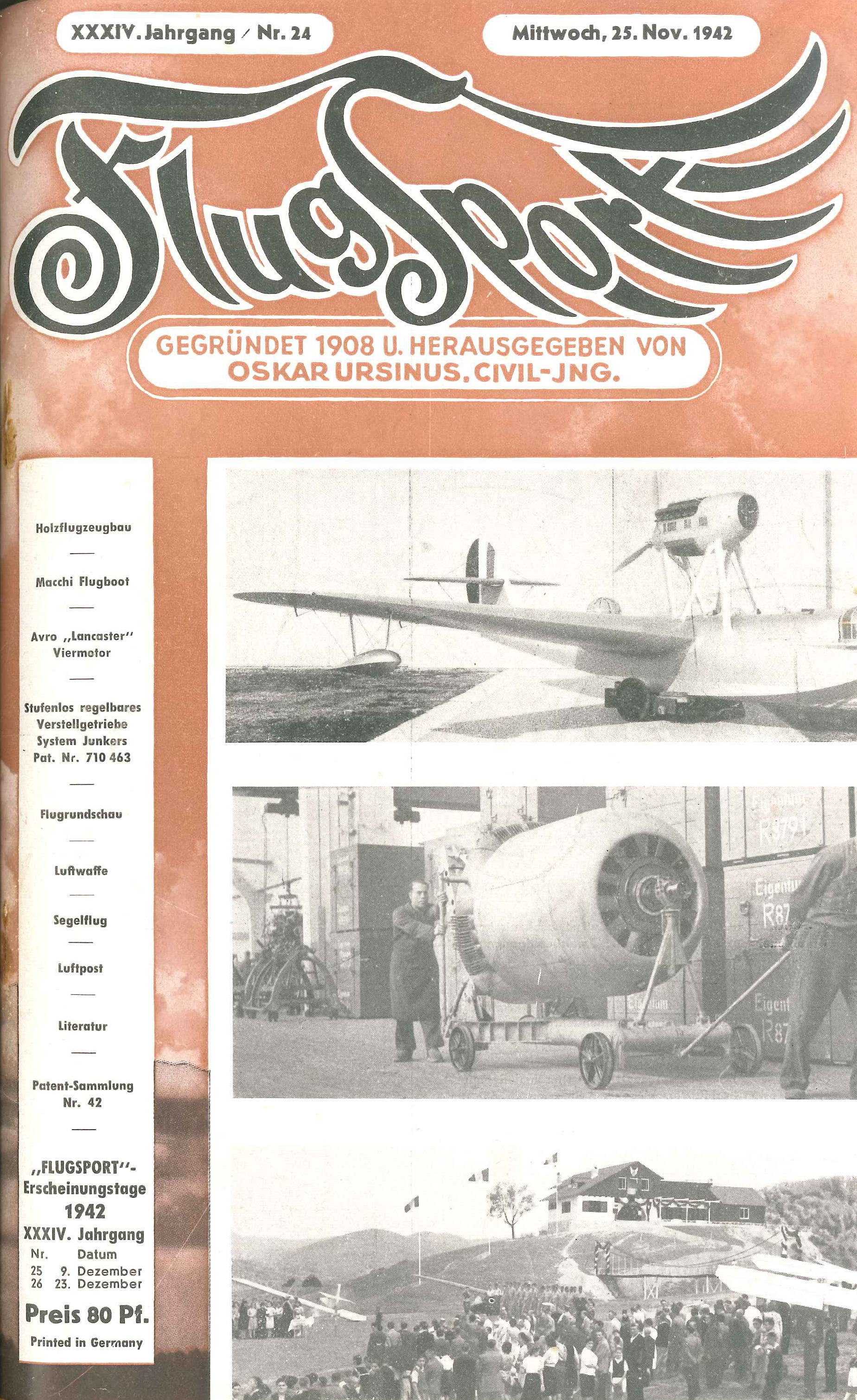 Flugsport 1942 - Heft 24/1942