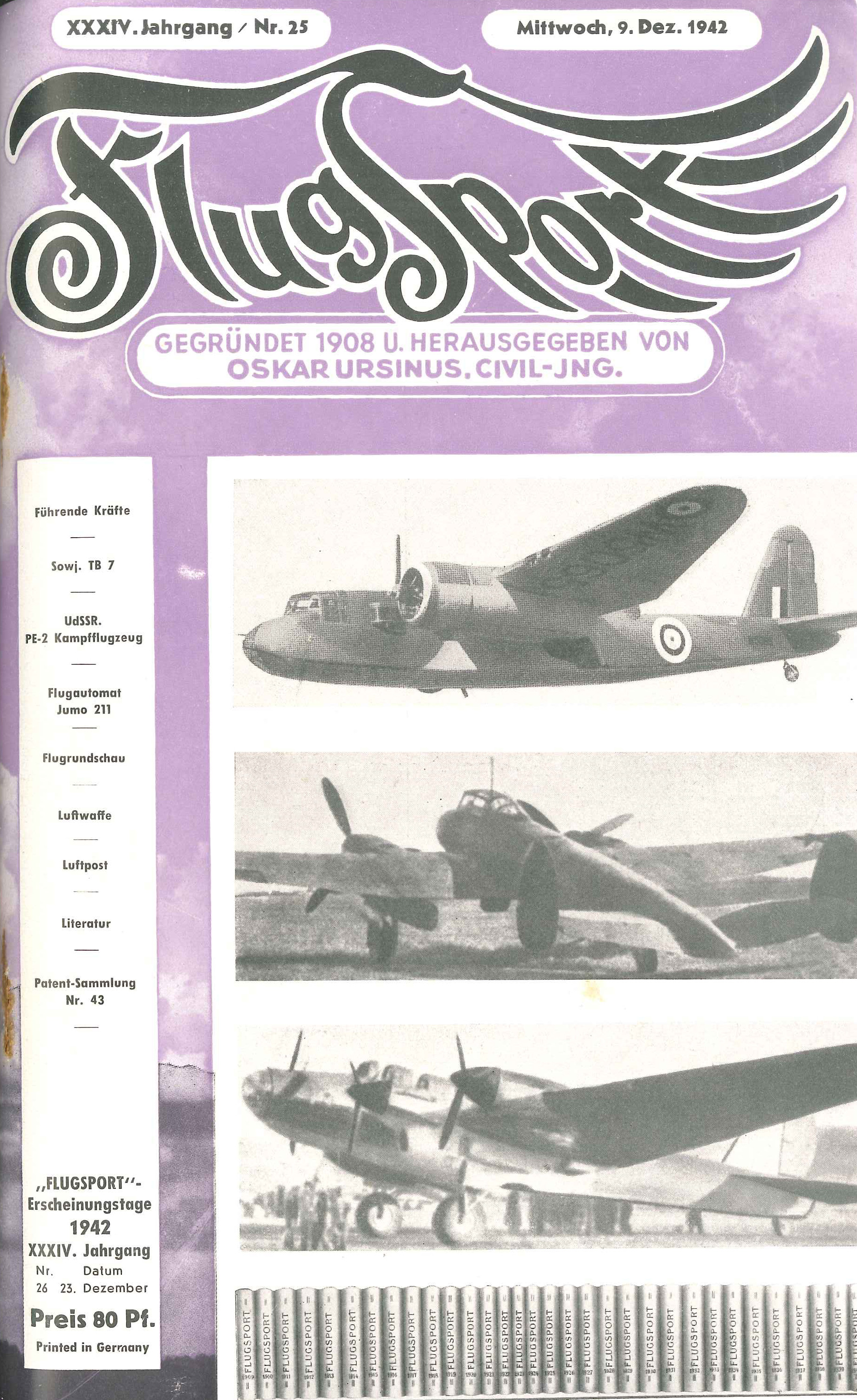 Flugsport 1942 - Heft 25/1942