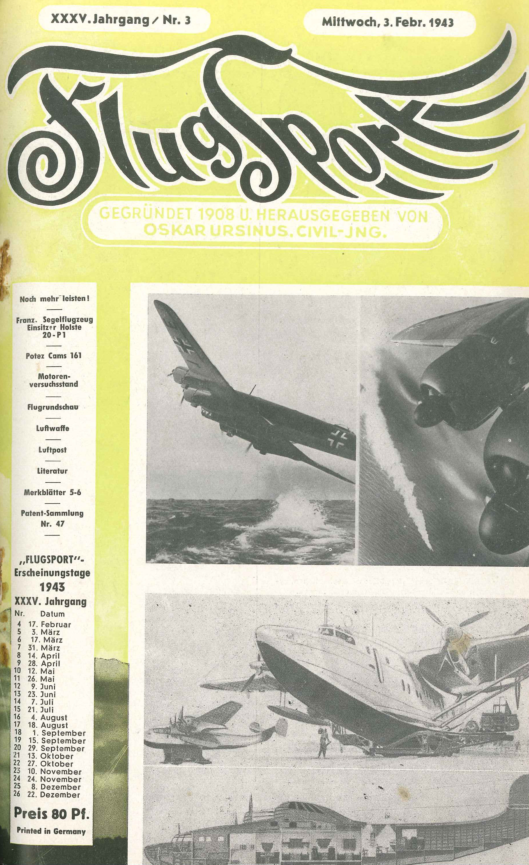 Flugsport 1943 - Heft 3/1943