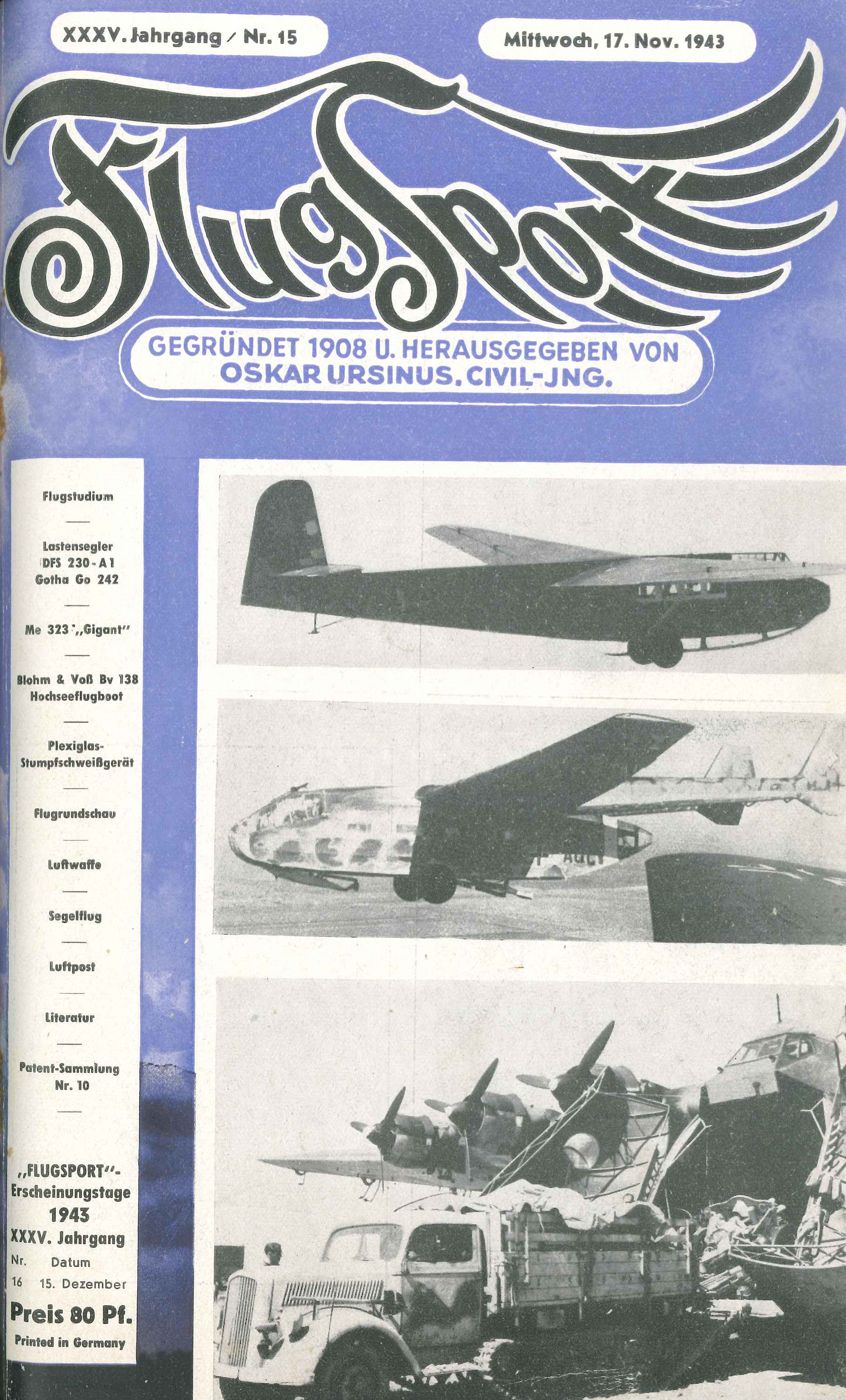Flugsport 1943 - Heft 15/1943