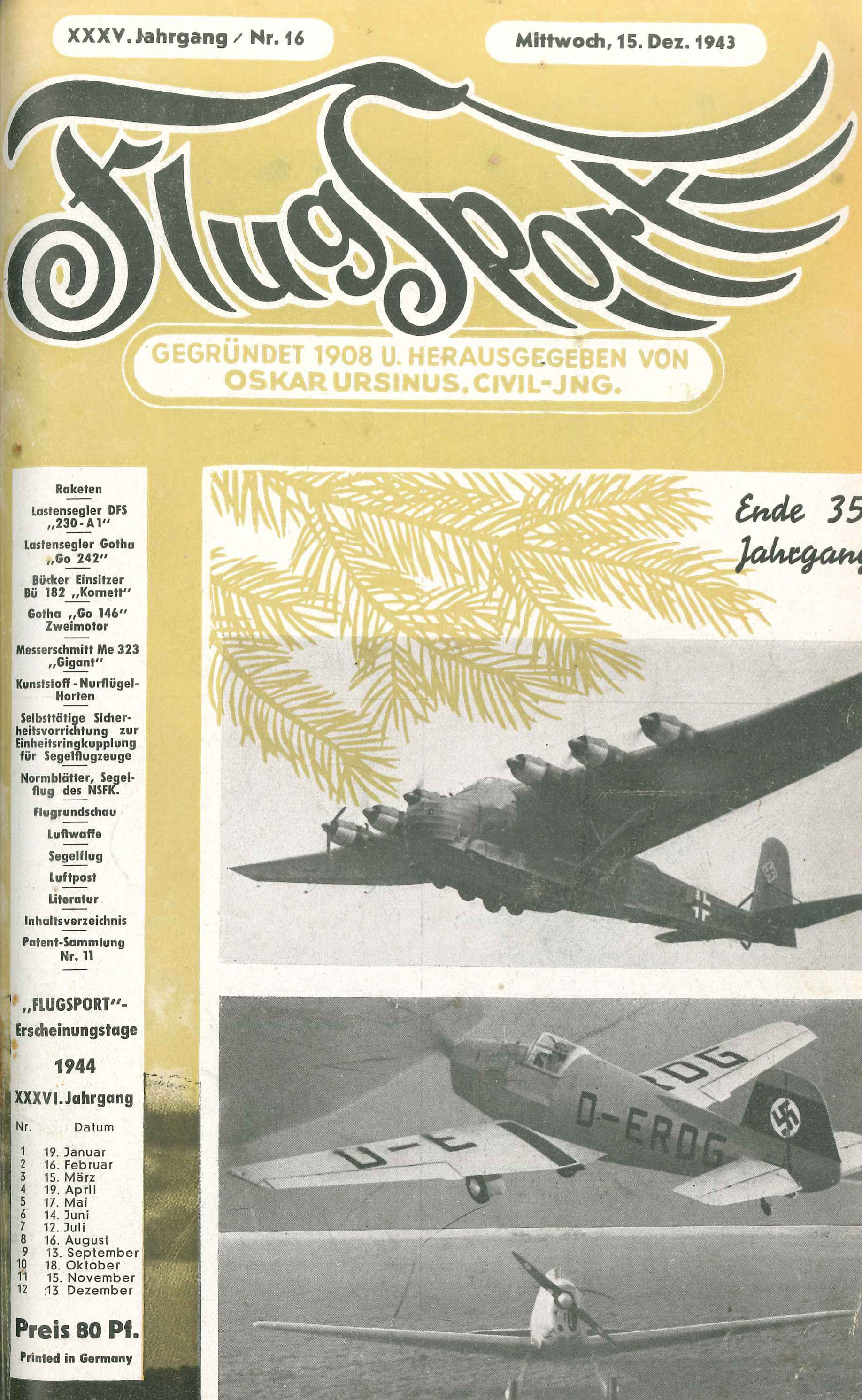 Flugsport 1943 - Heft 16/1943