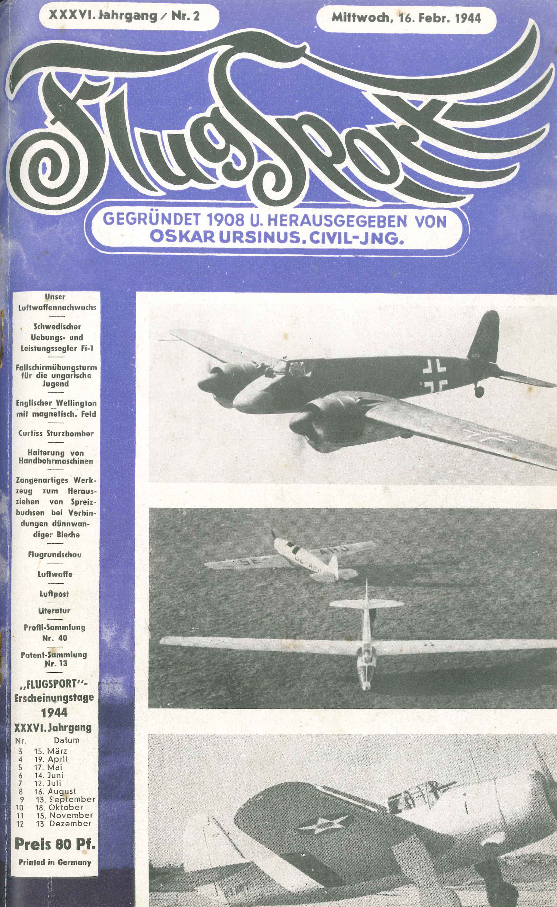 Flugsport 1944 - Heft 2/1944