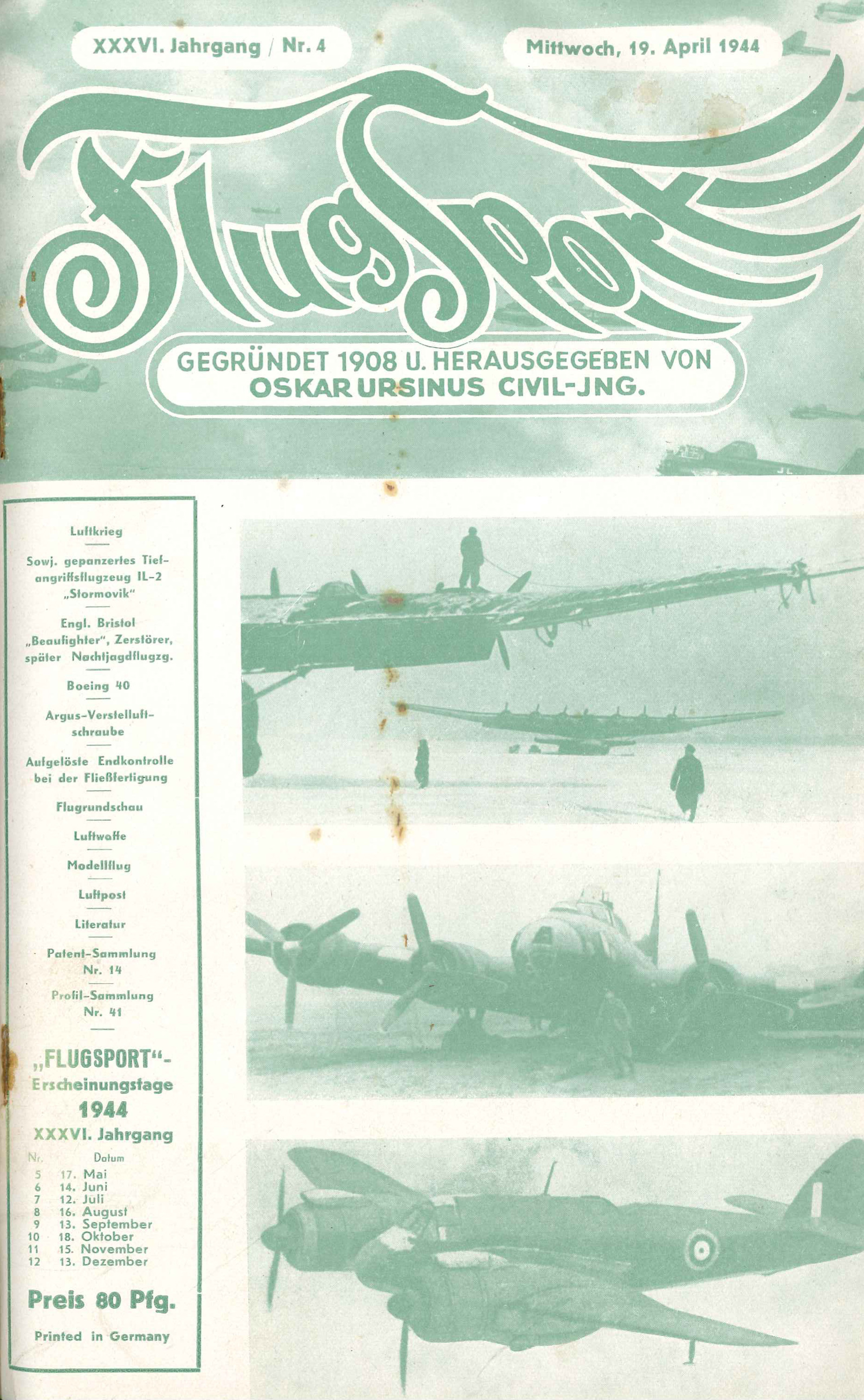 Flugsport 1944 - Heft 4/1944