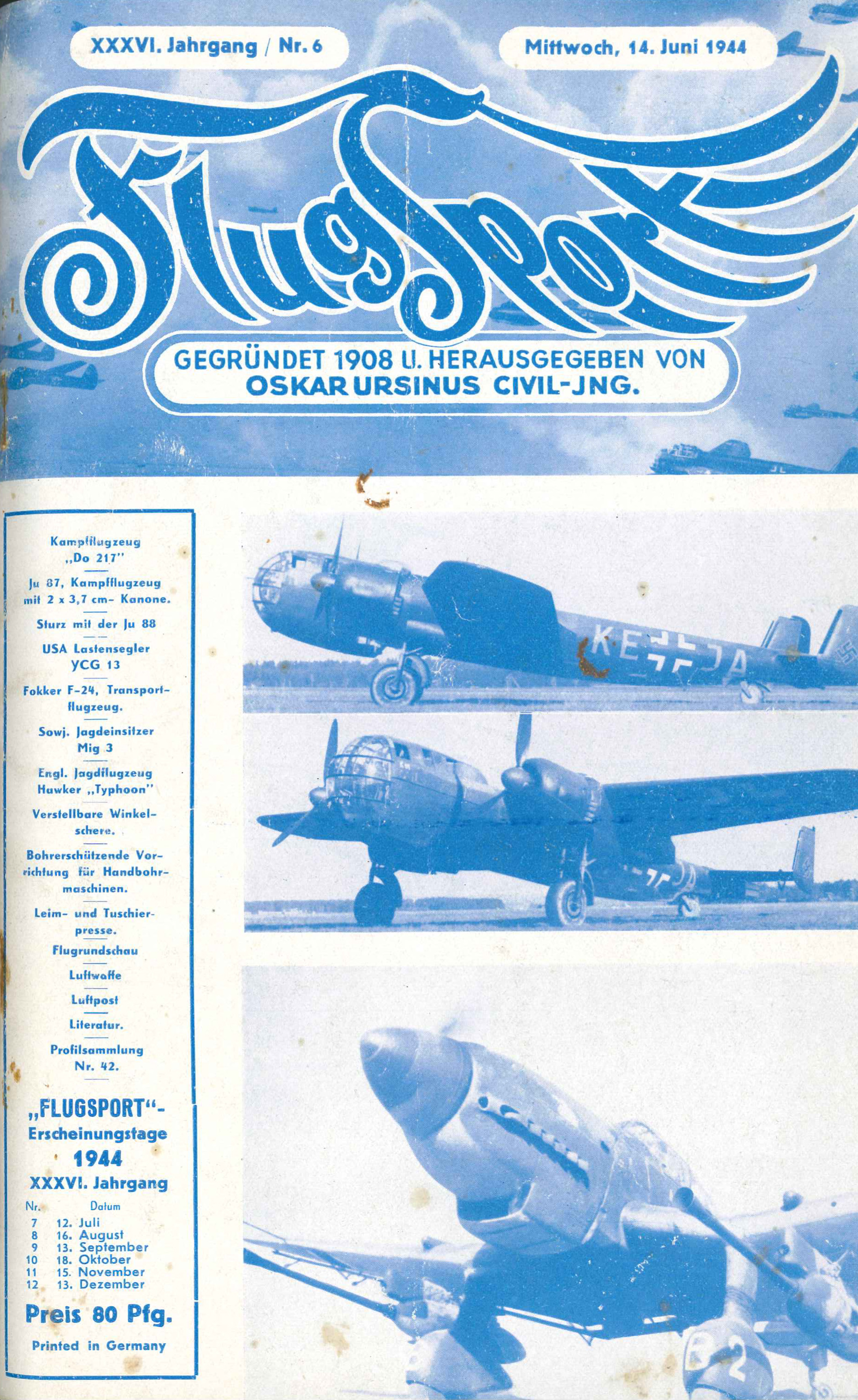 Flugsport 1944 - Heft 6/1944