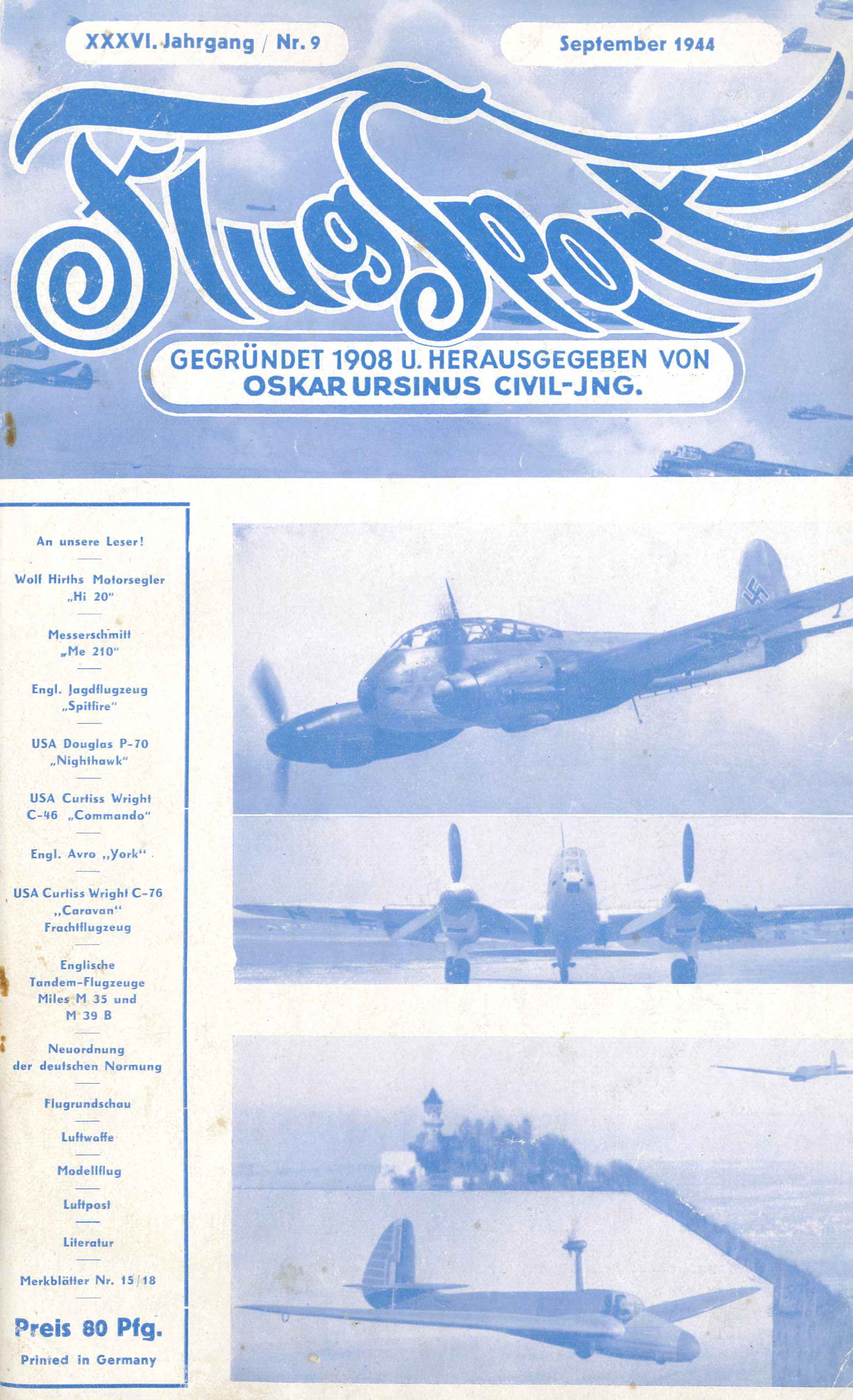 Flugsport 1944 - Heft 1/1944