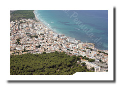 Luftbilder von Can Picafort bzw. Ca'n Picafort und Playa de Muro mit Hotels am Strand auf Mallorca
