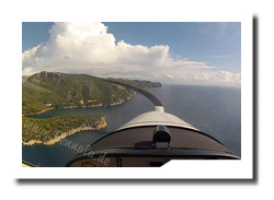 Luftbilder von Mallorca aus der Cockpit-Kamera