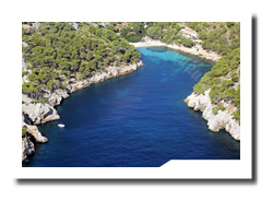 Luftbilder der Bucht von Pollenca mit Cala Fiquera, Cala Murta und Cala Pi de la Posada auf Mallorca