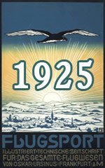 Jahresinhaltsverzeichnis Zeitschrift Flugsport 1925