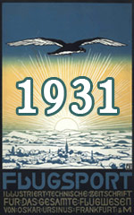 Jahresinhaltsverzeichnis Zeitschrift Flugsport 1931