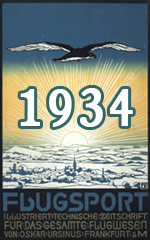 Jahresinhaltsverzeichnis Zeitschrift Flugsport 1934