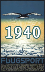 Jahresinhaltsverzeichnis Zeitschrift Flugsport 1940