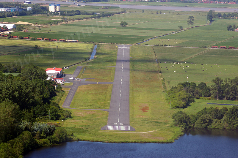 Anflug Flugplatz Leer/Papenburg