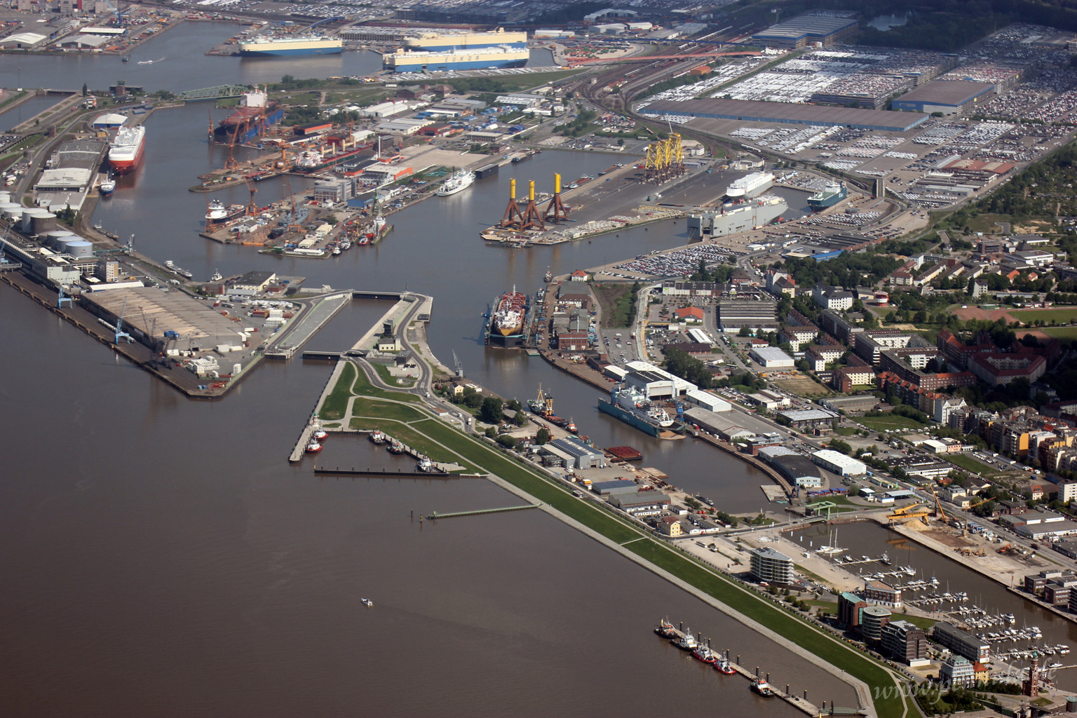 Der Hafen von Bremerhaven