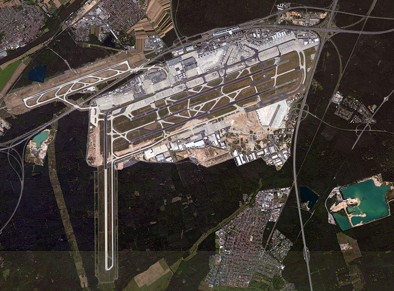 Flughafen Frankfurt Airport Satellitenbild