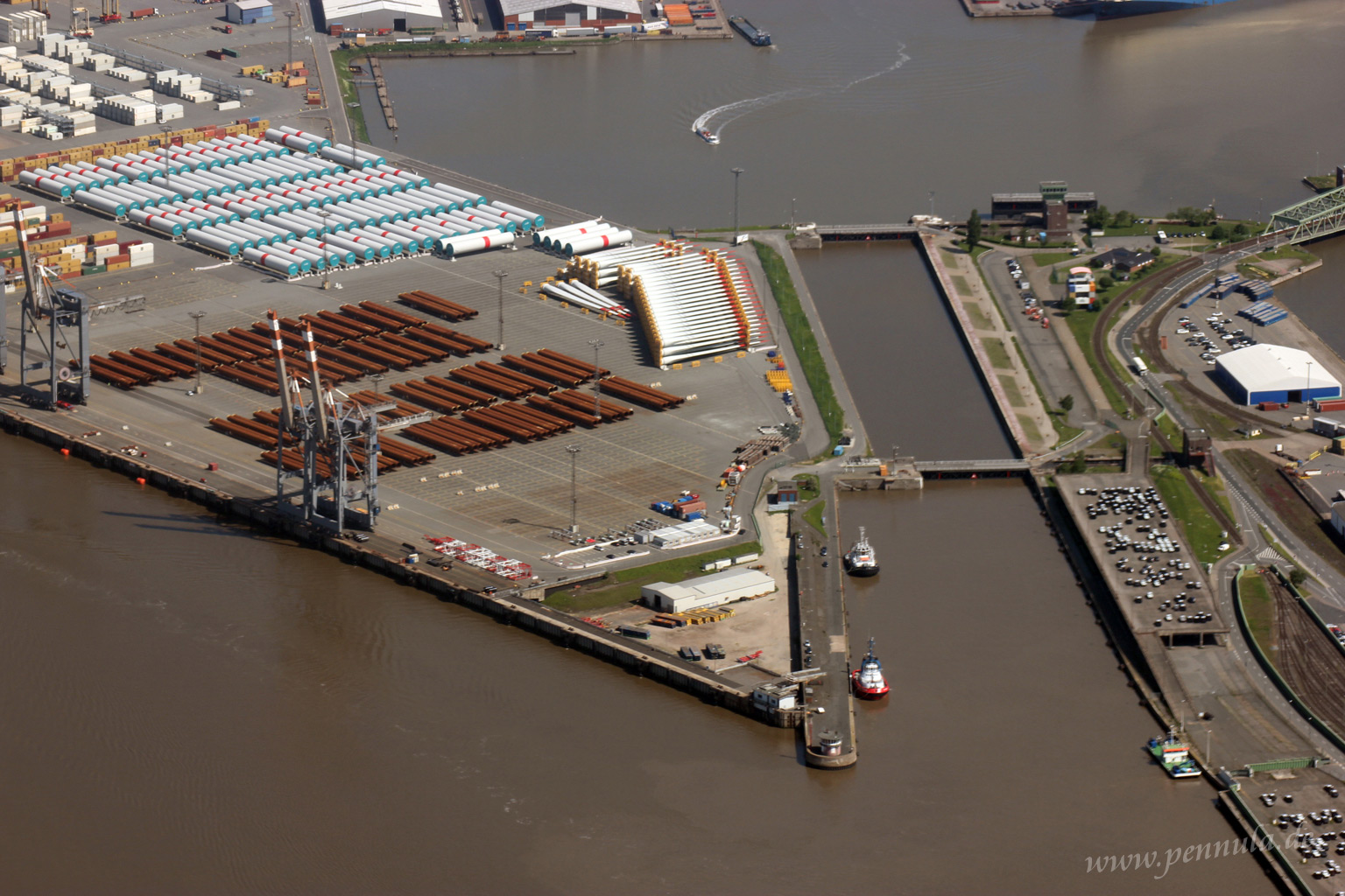 Hafenanlage in Bremerhaven