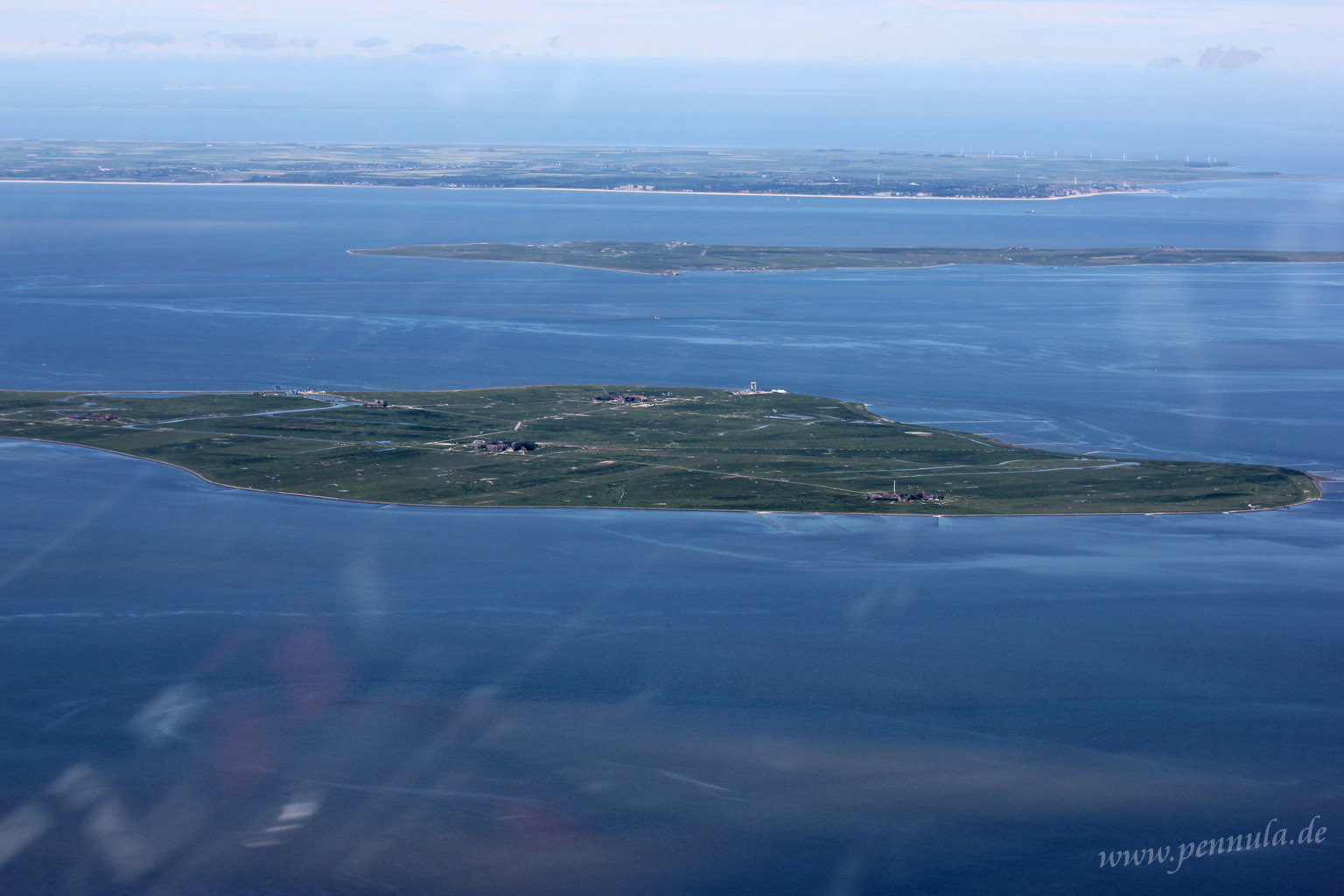 Insel Hooge, Insel Langeneß und Insel Föhr aus der Luft