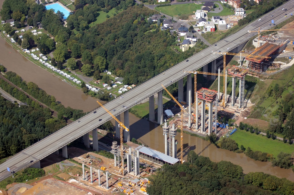 Neubau der Lahntalbrücke (Autobahnbrücke) bei Limburg an der Lahn