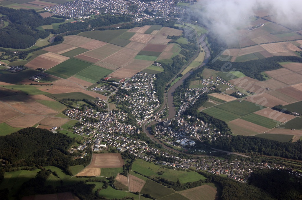 Panoramaaufnahme von Runkel an der Lahn