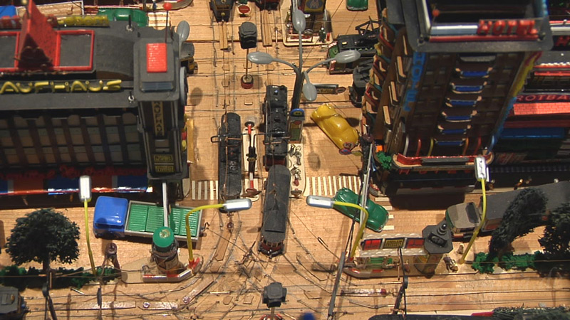 Miniatur Stadtmodell Dresden mit Straßenbahn