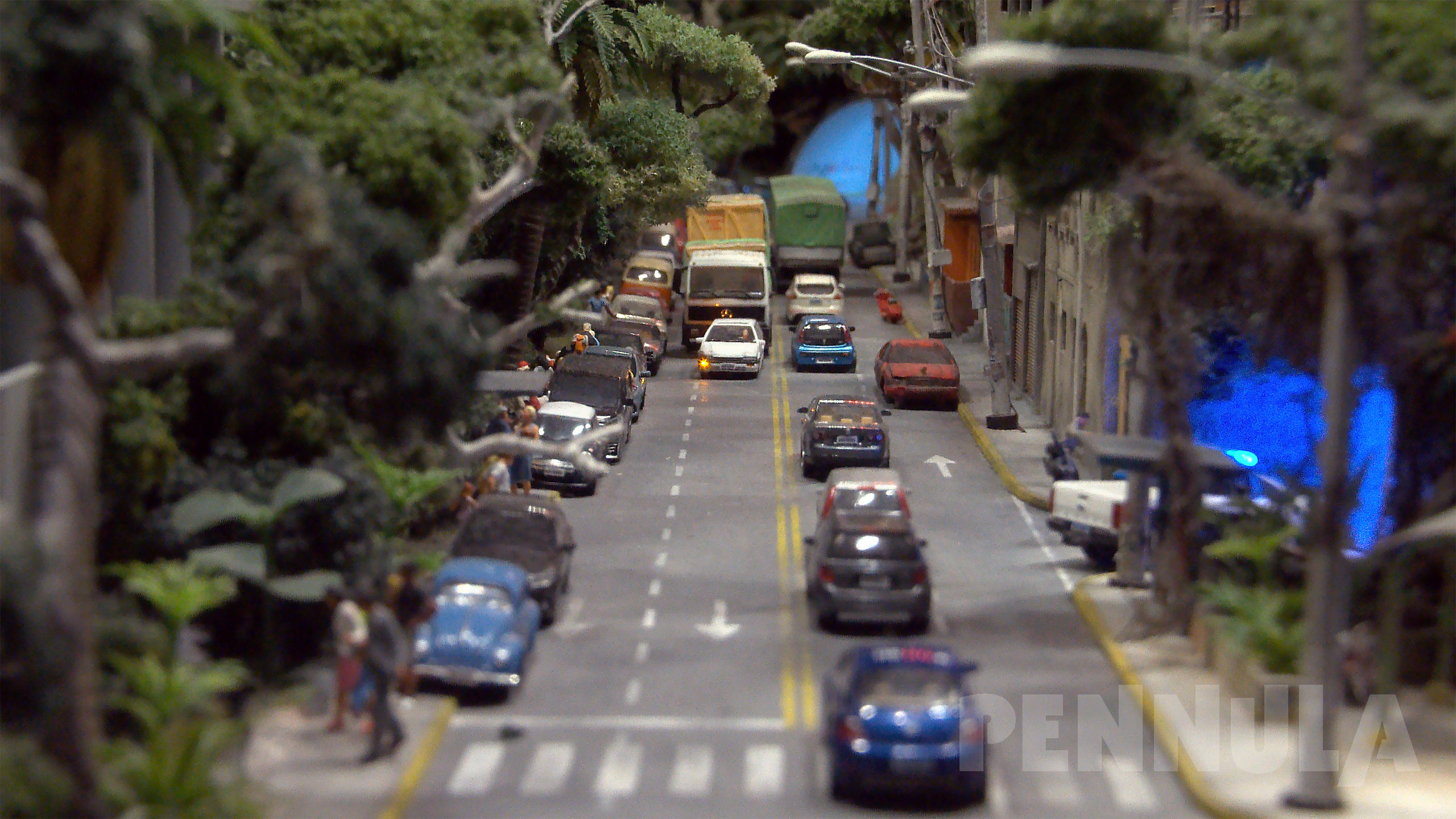 Miniatur Wunderland Modellbahn - Die Modellstraßenbahn H0 von Santa Teresa in Rio de Janeiro