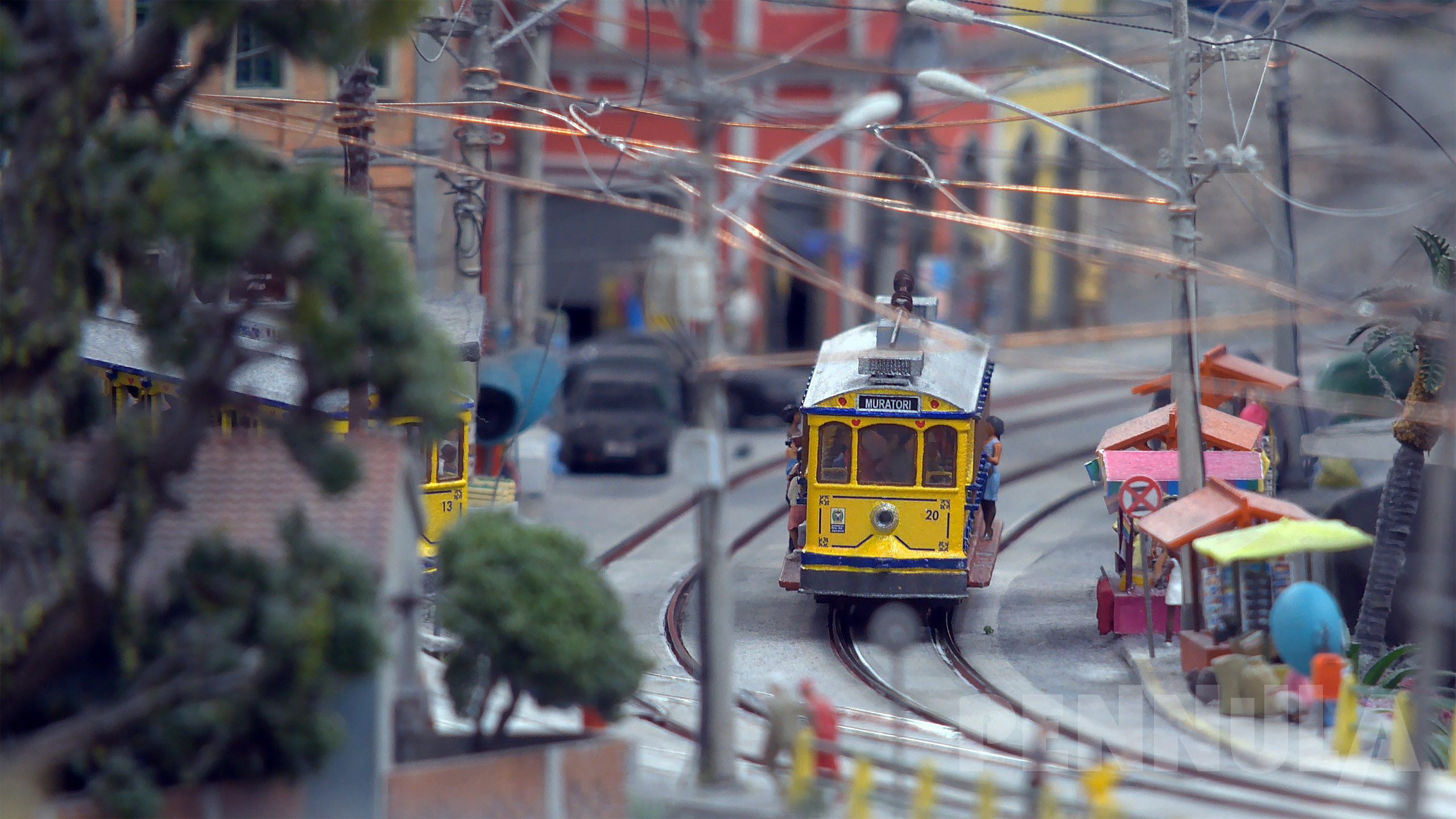 Miniatur Wunderland Modellbahn - Die Modellstraßenbahn H0 von Santa Teresa in Rio de Janeiro