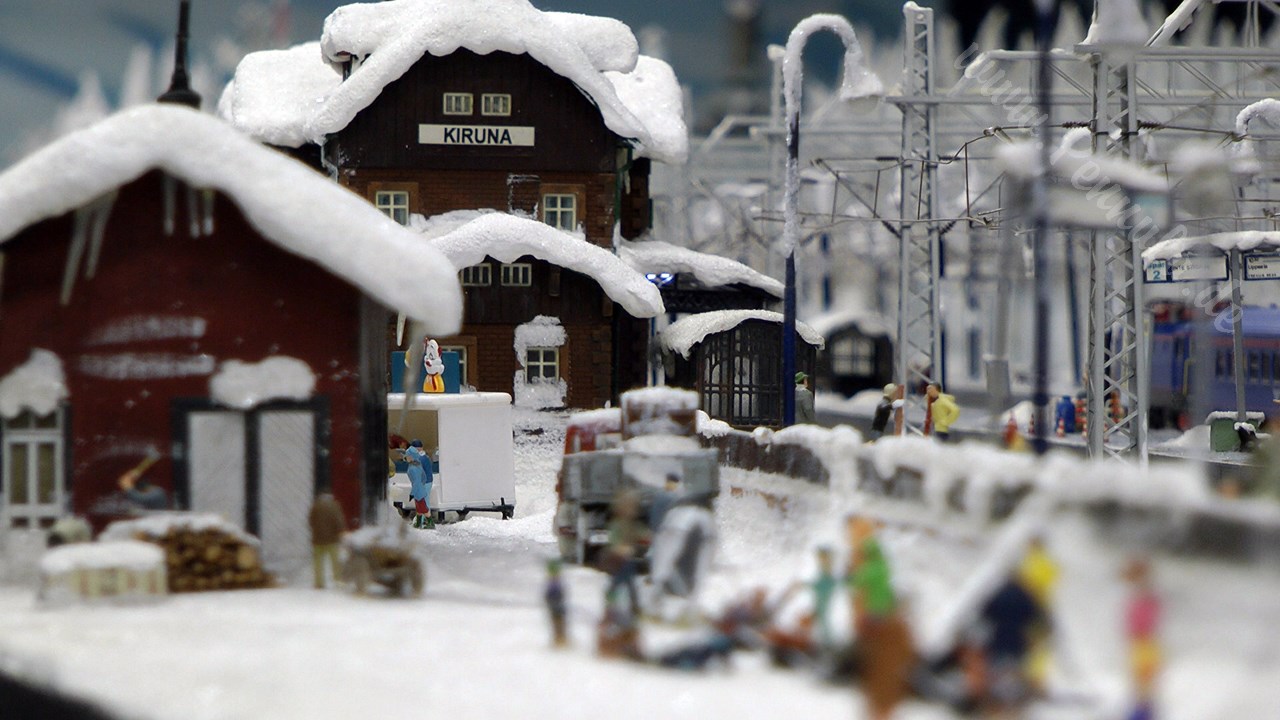 Schweden Modellbahn mit Bahnhof Kiruna im Miniatur Wunderland