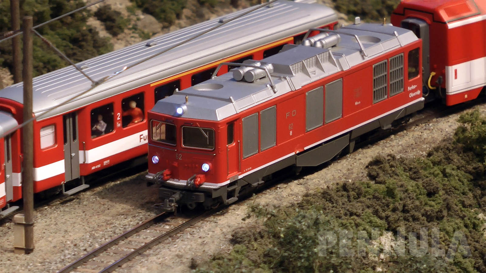 Modelleisenbahn Furka-Oberalp-Bahn (Matterhorn-Gotthard-Bahn) - Eine BEMO H0m Schmalspur-Anlage