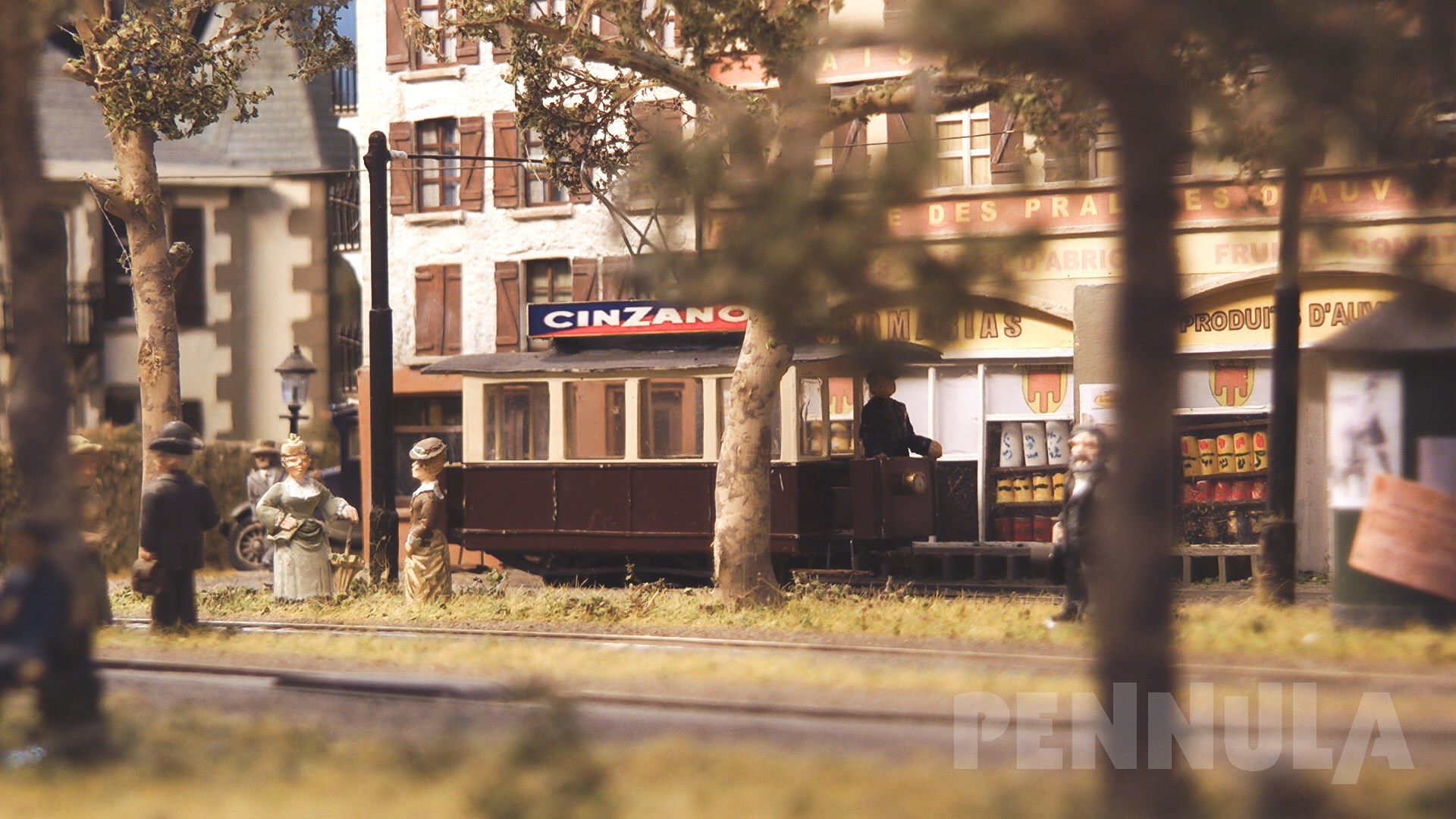 Modelleisenbahn - Ein Miniaturland mit Schmalspur Eisenbahn und Dampflok, wo jeder leben möchte