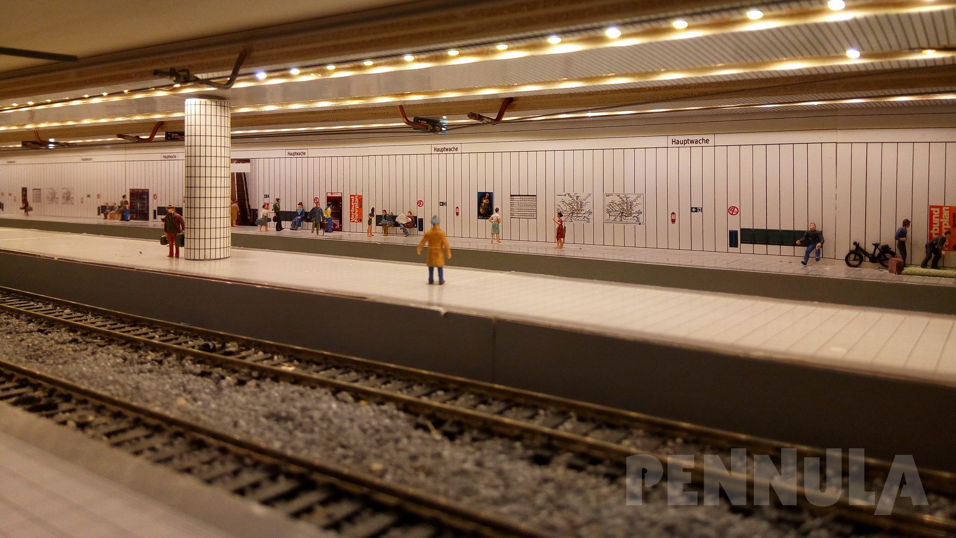 S-Bahn und U-Bahn in Frankfurt am Main Hauptwache - Diorama der Modellbahnfreunde Riederwald
