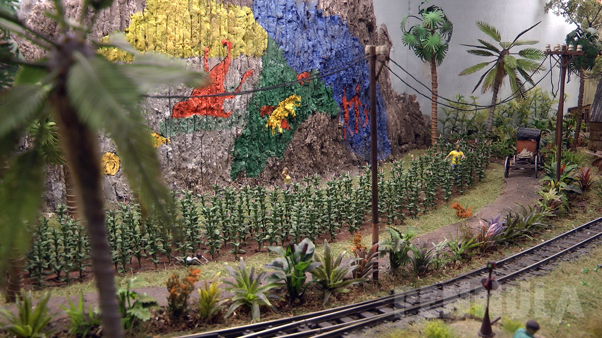Spur 0 Modellbahn Diorama Cubana von Samuel de Zutter und Valentijn van der Haegen