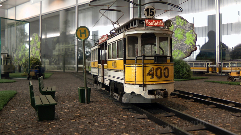 Modelleisenbahn der Straßenbahn in Dresden