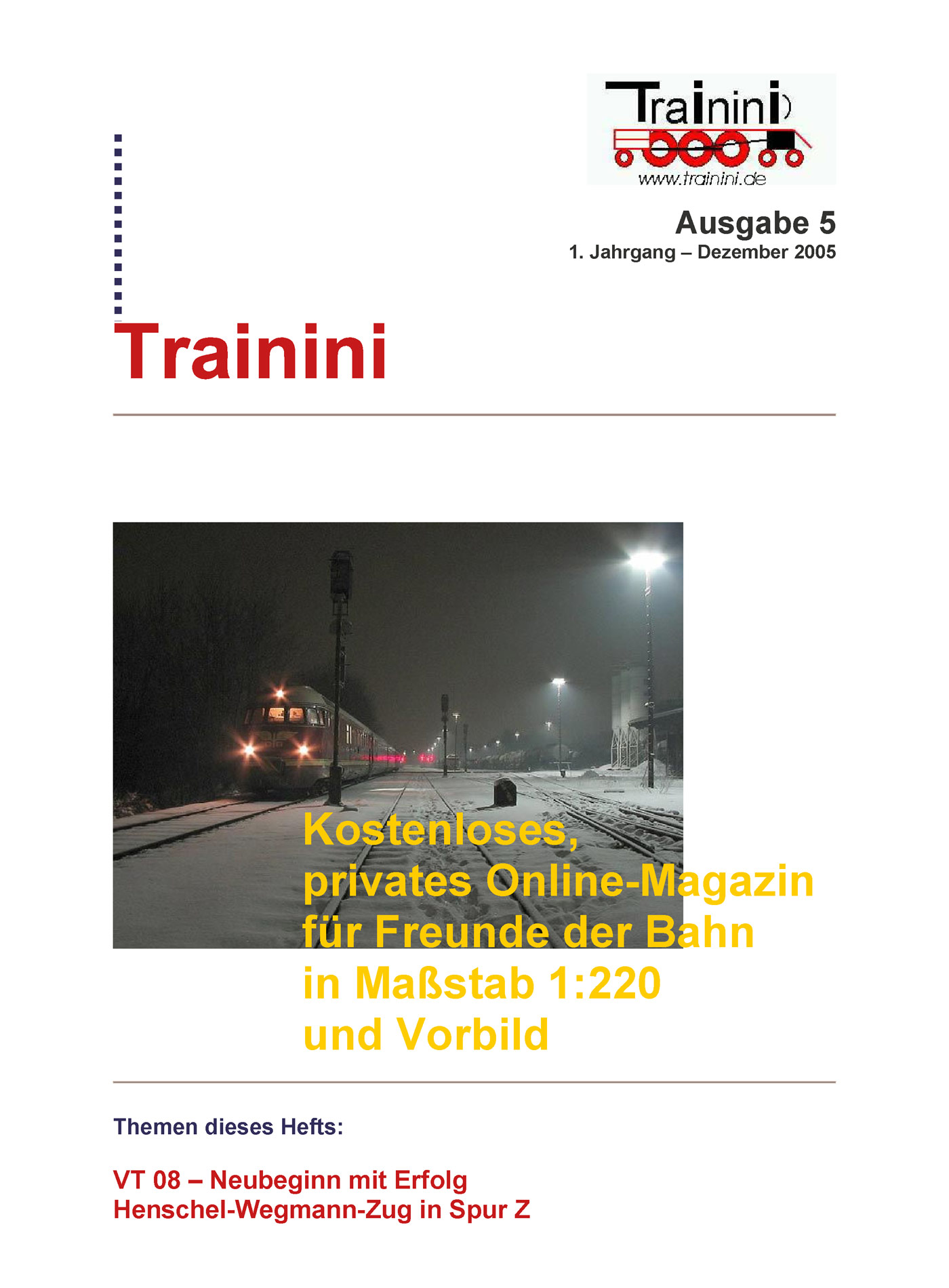 Trainini Ausgabe Dezember 2005