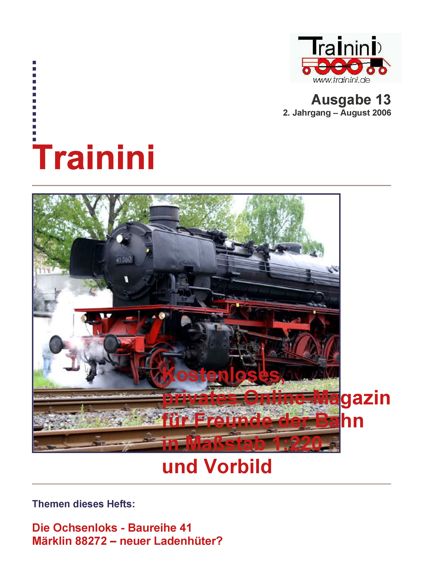 Trainini Ausgabe August 2006