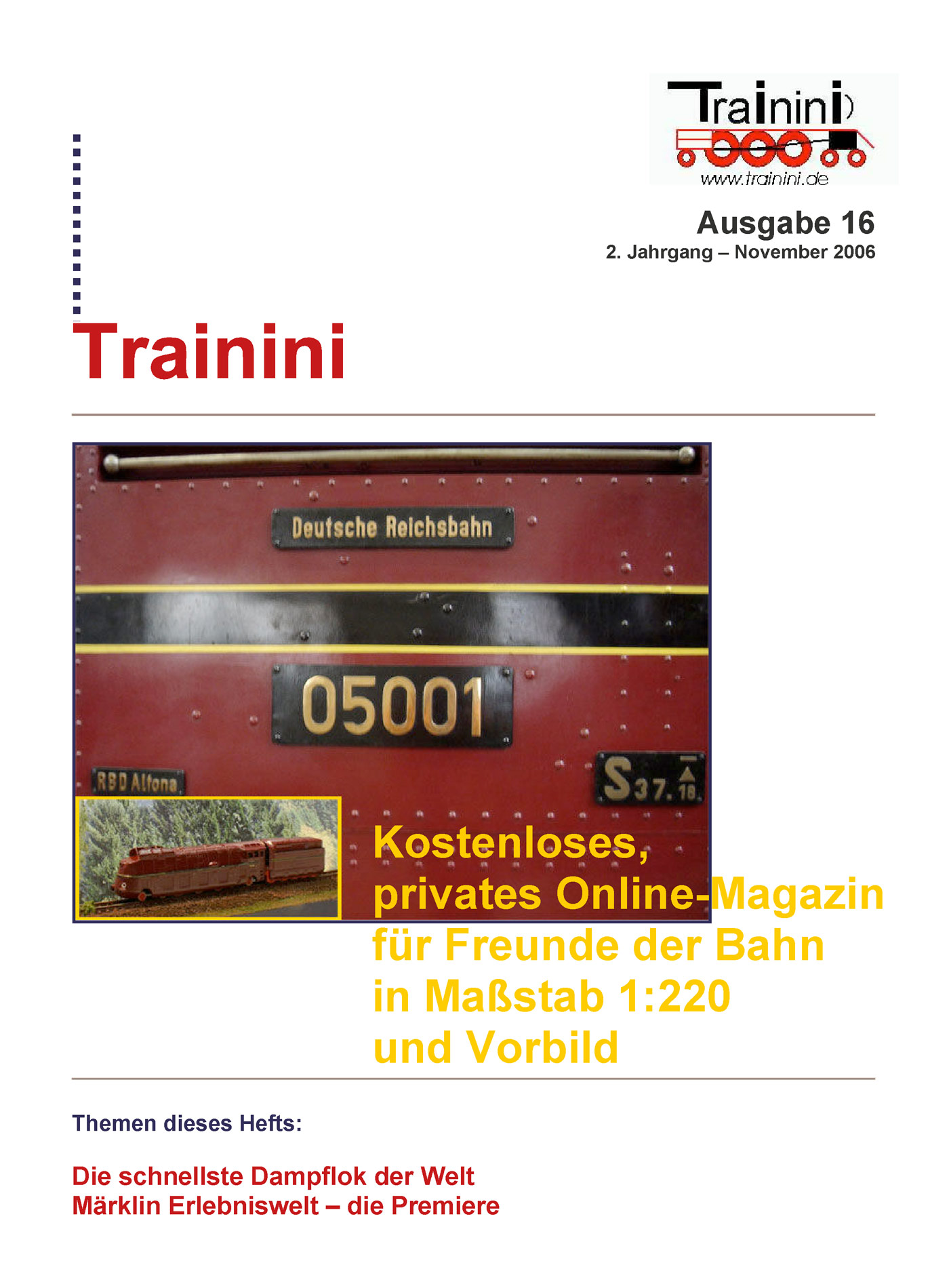 Trainini Ausgabe November 2006