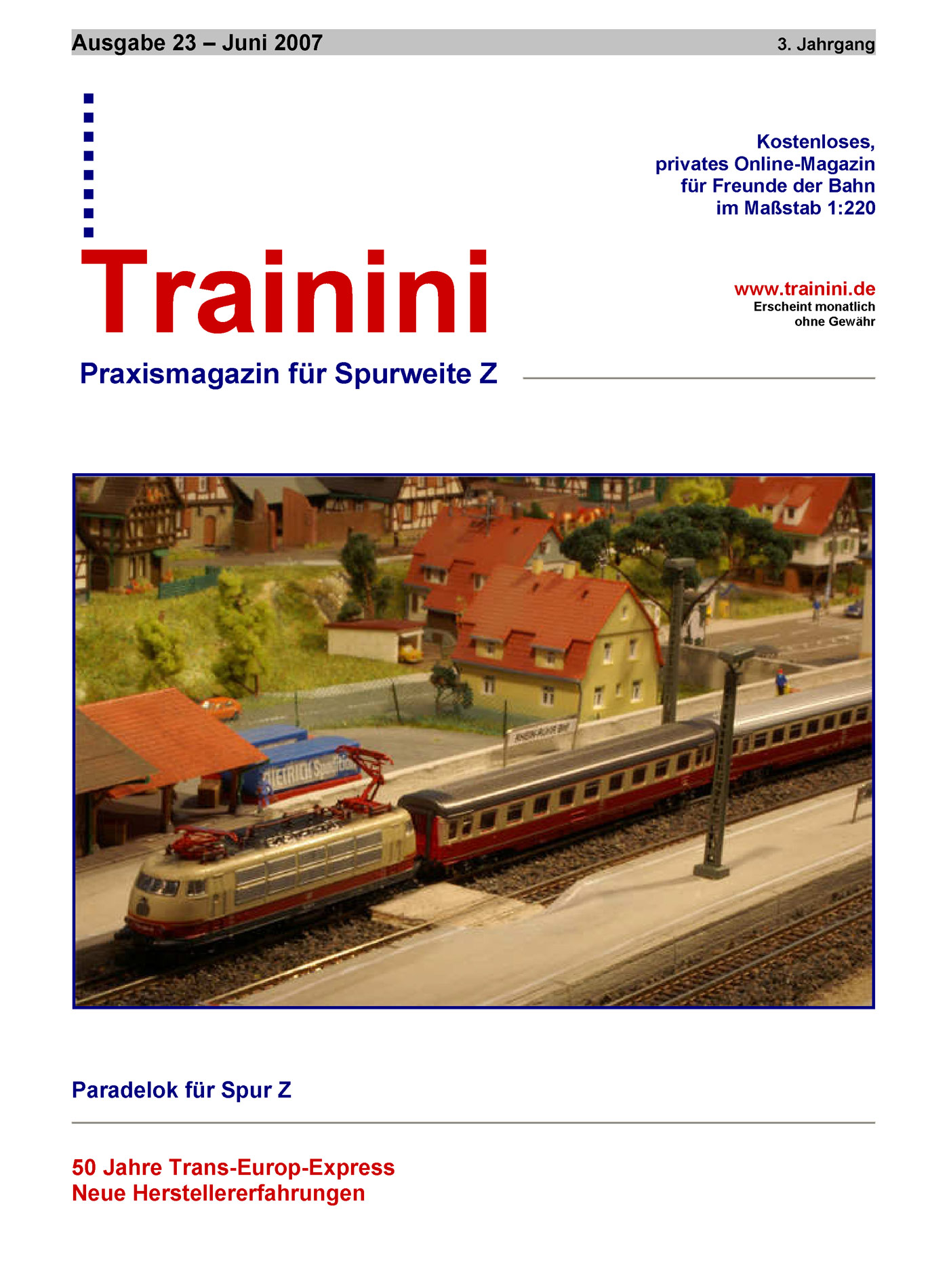 Trainini Ausgabe Juni 2007