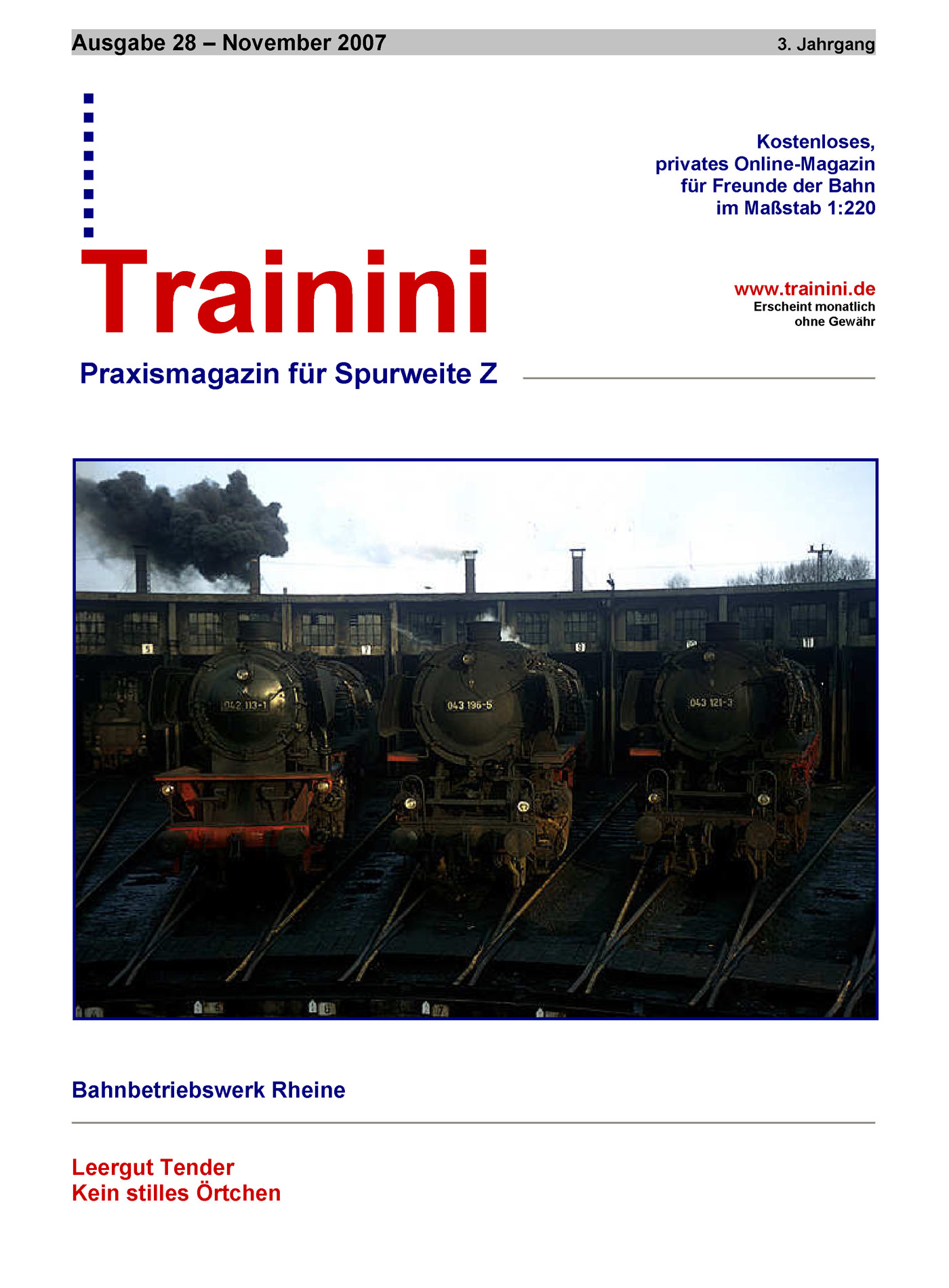 Trainini Ausgabe November 2007