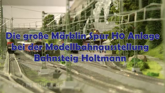 Die große Märklin Spur H0 Anlage bei der Modellbahnausstellung Bahnsteig Holtmann
