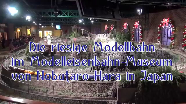 Die riesige Modellbahn im Modell-Eisenbahn-Museum in Japan