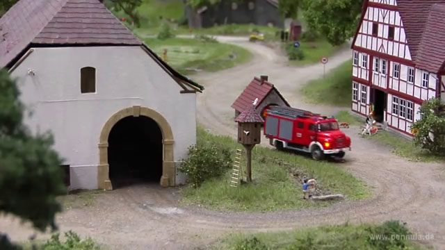 Feuerwehr bei der Modellbundesbahn in Bad Driburg