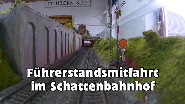 Führerstandsmitfahrt im Modellbahn Schattenbahnhof Eschborn