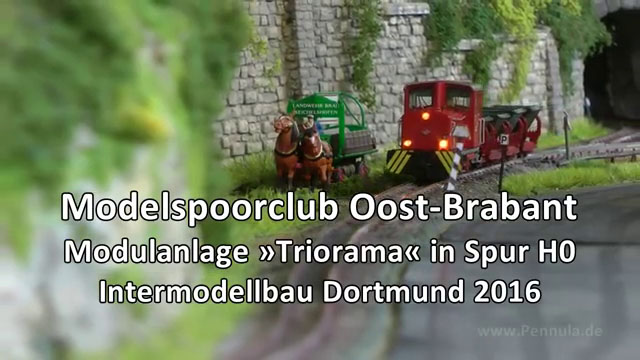 Intermodellbau 2016 Modelleisenbahn Triorama vom Modelspoorclub Oost Brabant