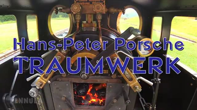 Kamera im Führerstand der Dampflokomotive im Traumwerk Porsche