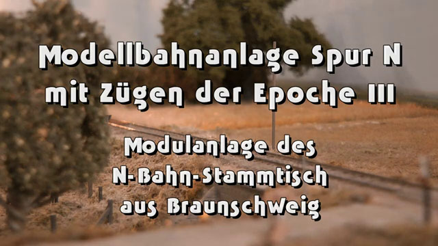 Modellbahn-Anlage Spur N mit Zügen der Deutschen Bundesbahn Epoche III (Dampfloks und Dieselloks)