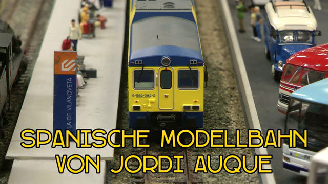 Spanische Modelleisenbahn in Spur H0 mit Zügen von Electrotren und Ibertren sowie Mabar Tren