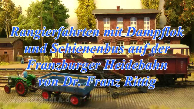 Rangierbetrieb mit Dampflok und Dieseltriebwagen auf der Franzburger Heidebahn von Dr. Franz Rittig